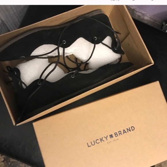 Lucky Brand Black Billoh Ghillie Flat Sandal - Picture 2 of 7